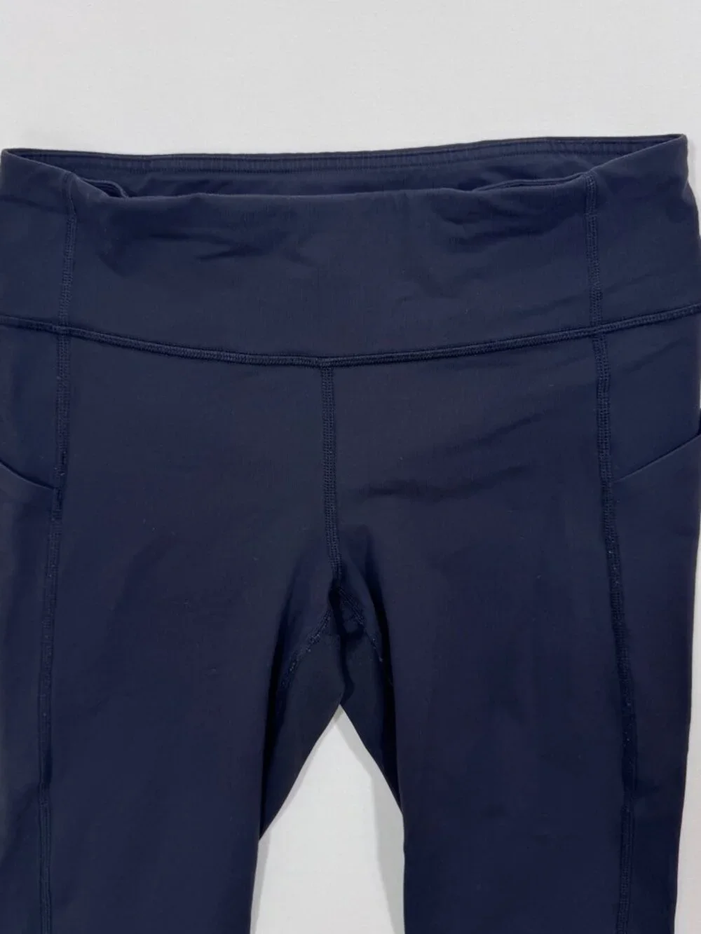 lululemon Speed Crop Leggings Black High Rise Pockets 6 Yoga Workout Running Gym